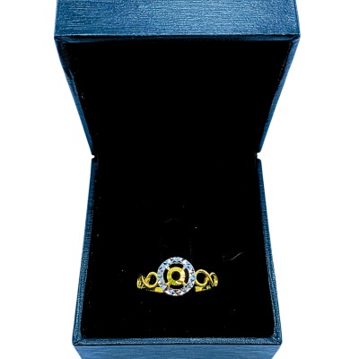 Cincin Endless Emas dan Chrome 916/22K