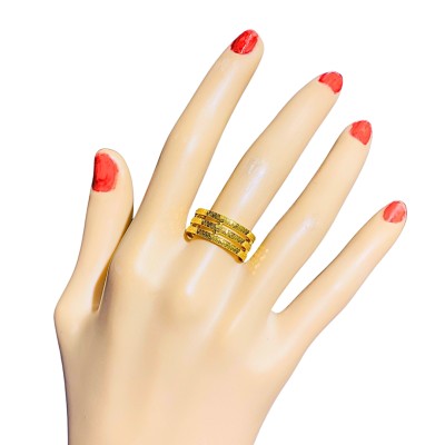 Cincin Honeycomb Emas 916/22K