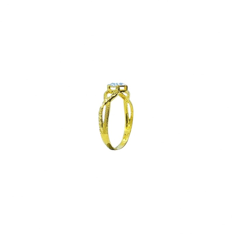 Cincin Audrey Emas dan Chrome 916/22K