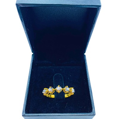 Cincin Audrey Emas dan Chrome 916/22K