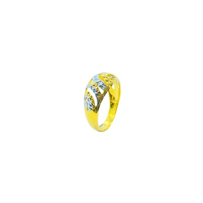 Cincin Kerawang Emas dan Chrome 916/22K