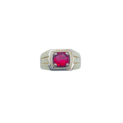Cincin Permata Merah Jambu 925/Perak