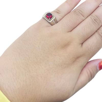 Cincin Permata Merah Jambu 925/Perak