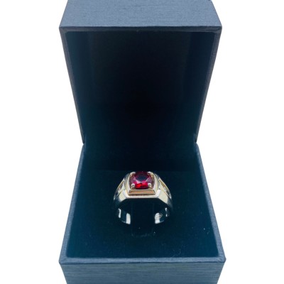 Cincin Permata Merah Jambu 925/Perak