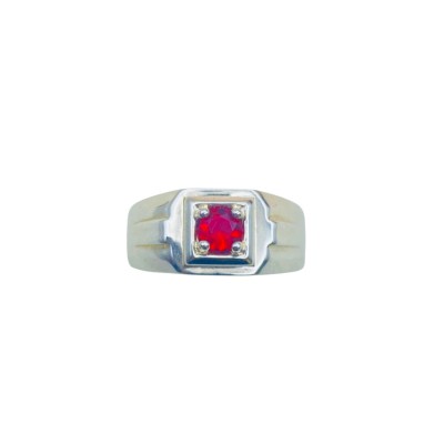 Cincin Permata Merah Jambu 925/Perak