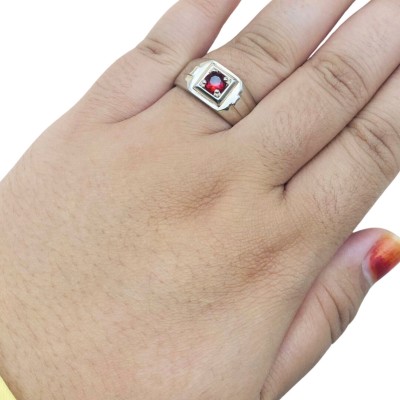Cincin Permata Merah Jambu 925/Perak