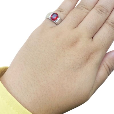 Cincin Permata Merah 925/Perak