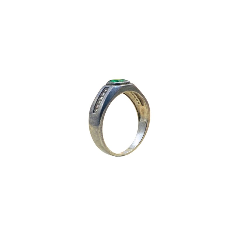 Cincin Permata Hijau 925/Perak