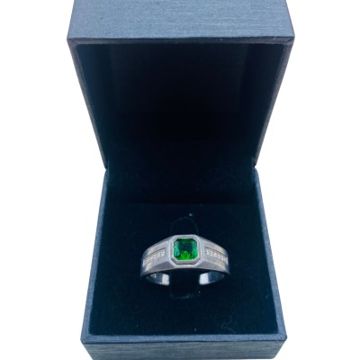 Cincin Permata Hijau 925/Perak