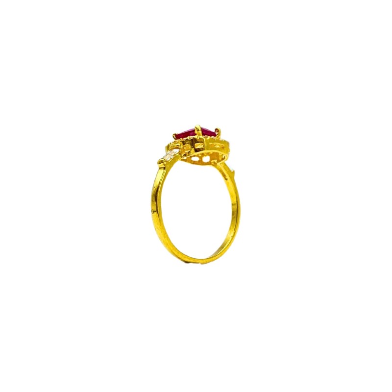 Cincin Permata Merah Emas 916/22K Cincin Permata Merah Emas 916/22K