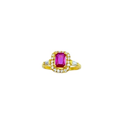 Cincin Permata Merah Emas 916/22K Cincin Permata Merah Emas 916/22K