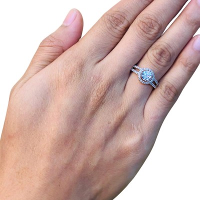 Cincin Permata Putih Emas 916/22K