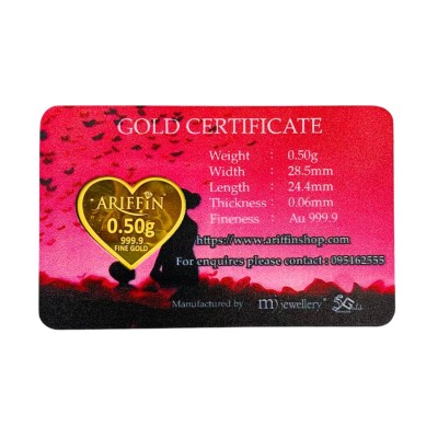 GOLD BAR HAPPY BIRTHDAY MOTHER'S 0.50 GRAM