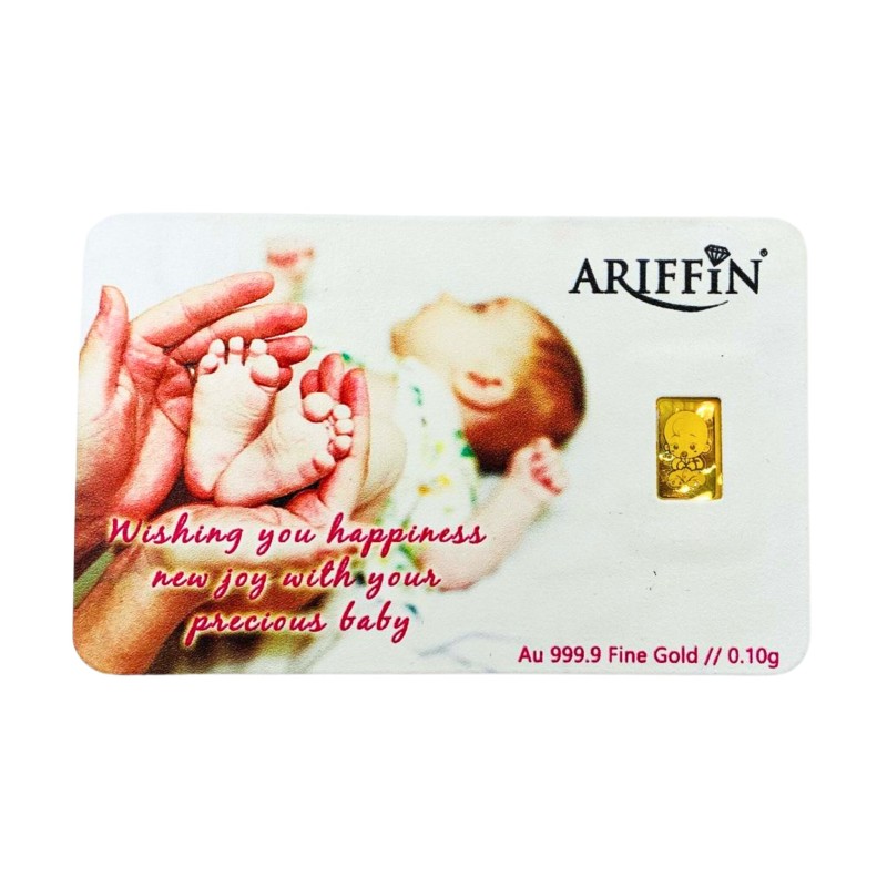 GOLD BAR NEW BORN BABY 0.10 GRAM