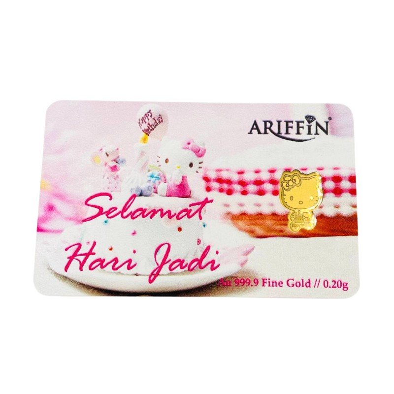 GOLD BAR SELAMAT HARI JADI HELLO KITTY 0.20 GRAM