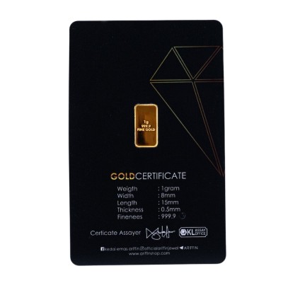 GOLD BAR ARIFFIN 1 GRAM EMAS 999/24K