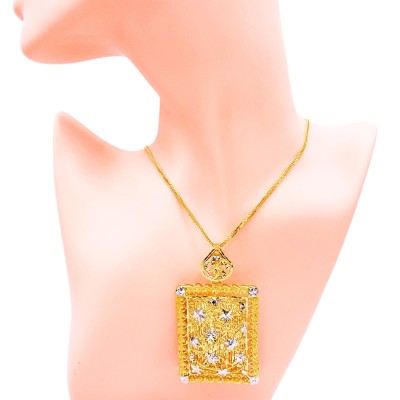 Loket Petak Kerawang Emas dan Chrome 916/22K