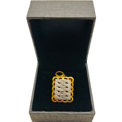 Loket Petak Diamond Cut Emas dan Chrome 916/22K