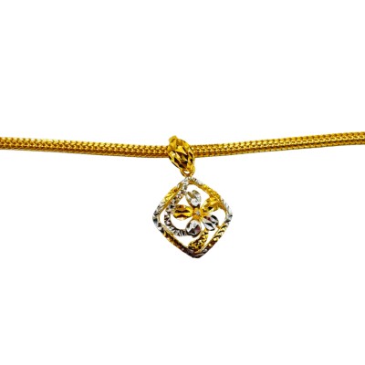 Loket Bunga Emas dan Chrome 916/22K