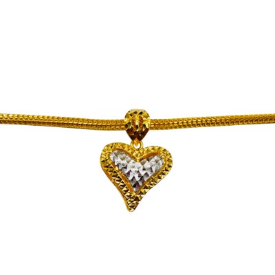 Loket Love Emas dan Chrome 916/22K