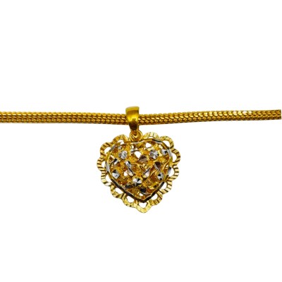 Loket Love Emas dan Chrome 916/22K