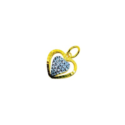 Loket Love Emas dan Chrome 916/22K Loket Love Emas dan Chrome 916/22K