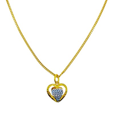 Loket Love Emas dan Chrome 916/22K Loket Love Emas dan Chrome 916/22K