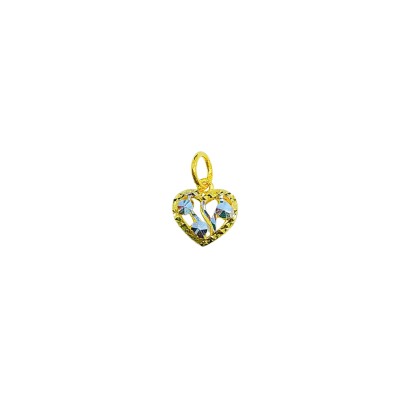Loket Love Emas dan Chrome 916/22K