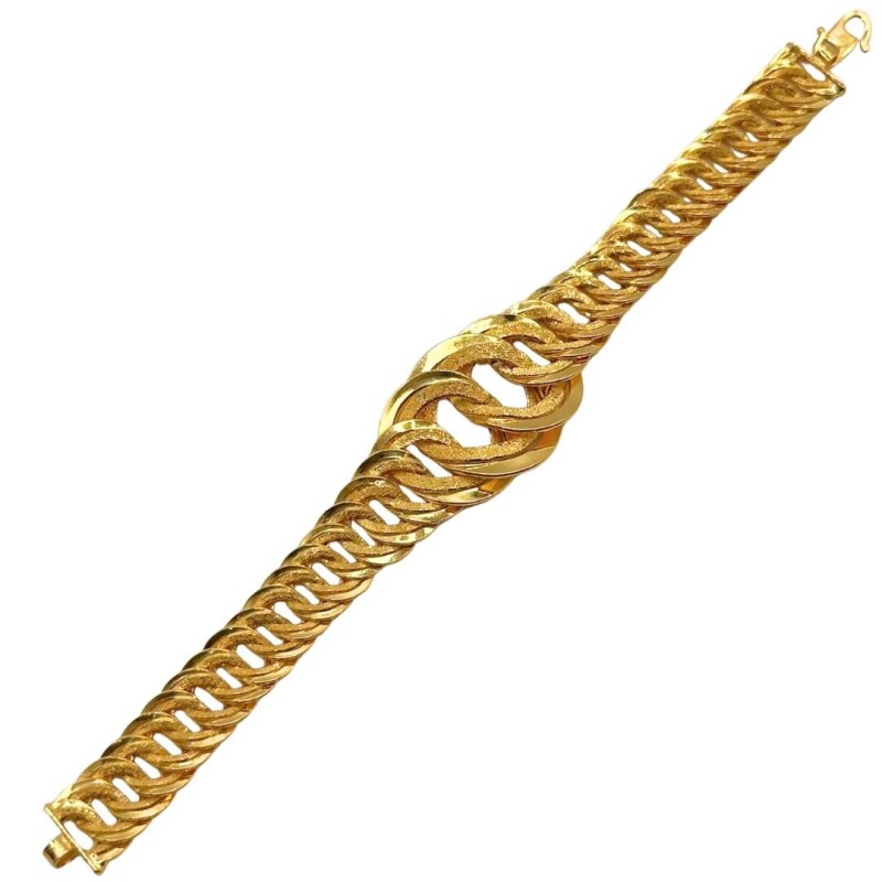 Rantai Tangan Coco King Perut Ular Emas 916/22K