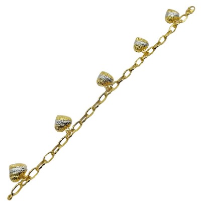 Rantai Tangan Sauh Love Emas dan Chrome 916/22K