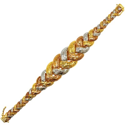 Rantai Tangan Rapunzel Emas, Chrome dan Rose Gold 916/22K