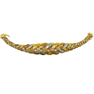 Rantai Tangan Rapunzel Emas, Chrome dan Rose Gold 916/22K