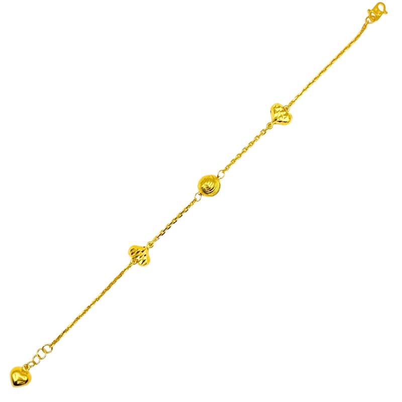 Rantai Tangan Sauh Love Emas 916/22K