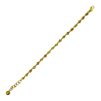 Rantai Tangan Boba Emas Kanak-Kanak Emas 916/22K