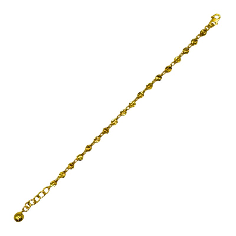 Rantai Tangan Boba Emas Kanak-Kanak Emas 916/22K Rantai Tangan Boba Emas Kanak-Kanak Emas 916/22K