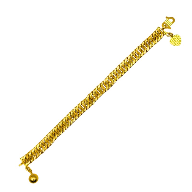 Rantai Tangan Lipan Kait 2 Kanak-Kanak Emas 916/22K Rantai Tangan Lipan Kait 2 Kanak-Kanak Emas 916/22K