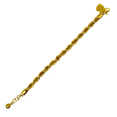Rantai Tangan Pintal Kanak-Kanak Emas 916/22K