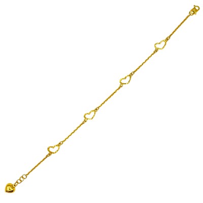 Rantai Tangan Sauh Love Emas 916/22K