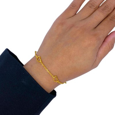 Rantai Tangan Sauh Love Emas 916/22K