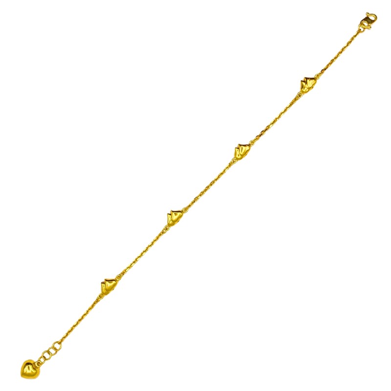 Rantai Tangan Sauh Love Emas 916/22K