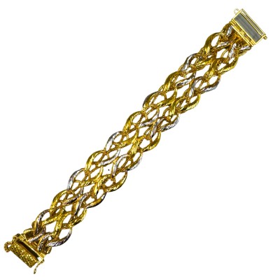 Rantai Tangan Rapunzel Emas dan Chrome 916/22K