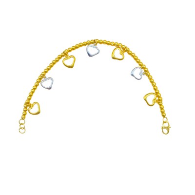 Rantai Tangan Tasbih Love Emas dan Chrome 916/22K