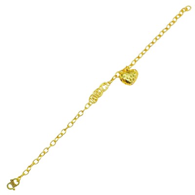 Rantai Tangan Sauh Alphabet ABC Kanak-Kanak Emas 916/22K