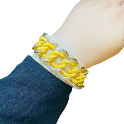 Rantai Tangan Coco Dubai Emas dan Chrome 916/22K