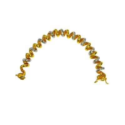 Rantai Tangan Getah Rambut Emas dan Chrome 916/22K