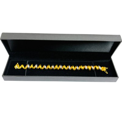 Rantai Tangan Getah Rambut Emas dan Chrome 916/22K