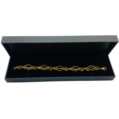 Rantai Tangan Ovul Emas dan Chrome 916/22K