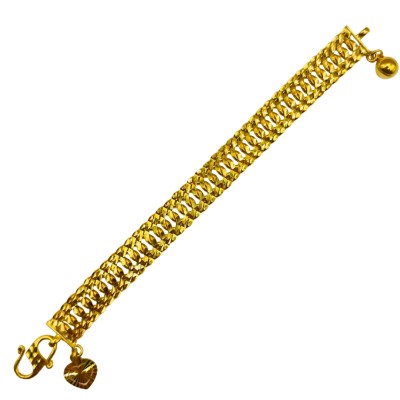 Rantai Tangan Lipan Kait 3 Kanak-Kanak Emas 916/22K