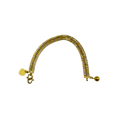 Rantai Tangan Lipan Kanak-Kanak Emas dan Chrome 916/22K