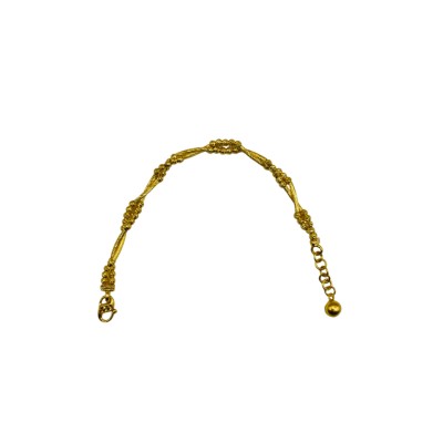 Rantai Tangan Boba Italy 2 Layer Emas 916/22K